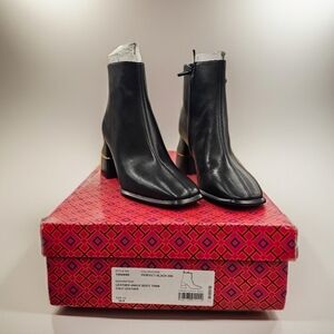 ​🖤 Brand New! Tory Burch Leather Ankle Boot 75mm - Perfect Black - Size 10.5